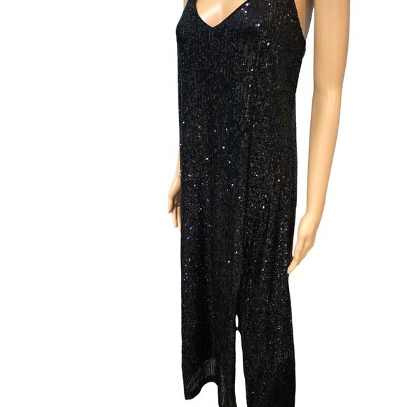 Banana Republic Black Sequin Cocktail Party Dress Size 2 - Picture 2 of 7